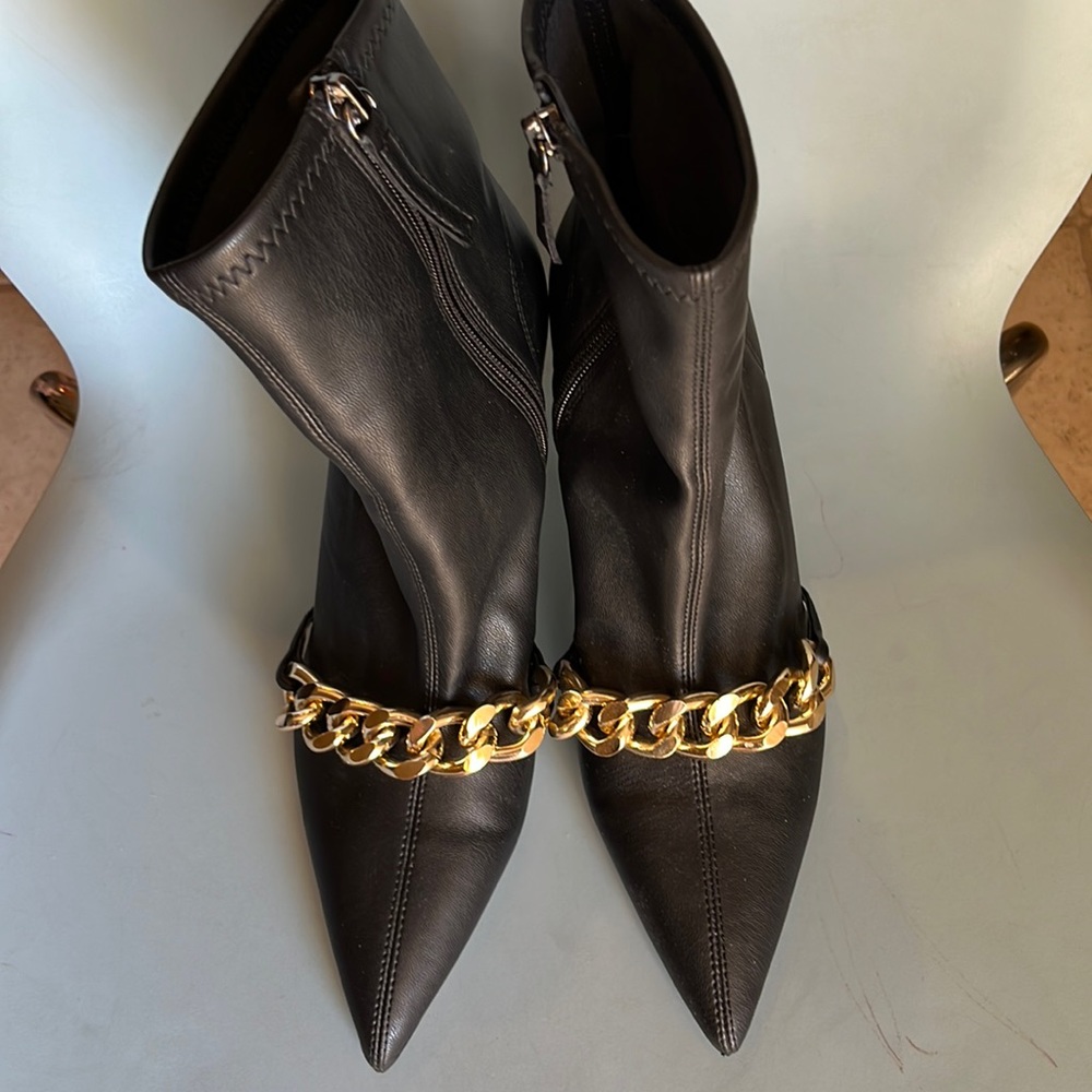 Zara boots with chain detail